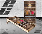 Peanut Butter And Jelly 2 Cornhole Boards