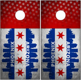 Phoenix Arizona Grunge Flag Cornhole Wrap