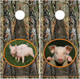 Pig Camo Cornhole Wrap