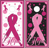 Pink Ribbon Hope Cornhole Wrap
