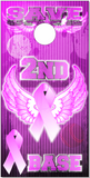 Pink Ribbon Save 2nd Base UV Direct Print Cornhole Tops