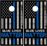 Police Blue lives Matter Flag UV Direct Print Cornhole Tops