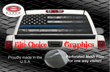 Police Distressed Thin Blue Line Flag Rear Window Wrap