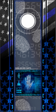 Police Thin Blue Line Finger Print UV Direct Print Cornhole Tops