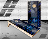 Police Thin Blue Line Fingerprint Cornhole Boards