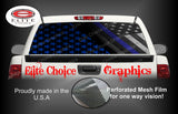 Police Thin Blue Line Flag Rear Window Wrap