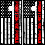 Probation and Parole Flag Cornhole Wrap