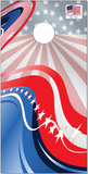 Proud American Flag Stars Cornhole Wrap