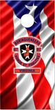 Puerto Rican Flag MC Cornhole Wrap