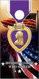 Purple Heart UV Direct Print Cornhole Tops