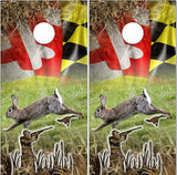Rabbit Hunting Cornhole Wrap