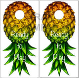 Ready To PLay Pinnaple Cornhole Wrap