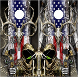 Reaper Hunting Camo Flag UV Direct Print Cornhole Tops