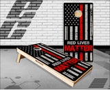 Red Lives Matter Flag Cornhole Boards
