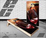Red Wine Pour Cornhole Boards