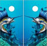 Sail fish Cornhole Wrap