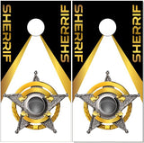 Sherriff Badge UV Direct Print Cornhole Tops