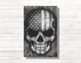 Skull Flag Wood Print