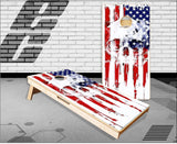 Skull Smoke Flag Cornhole Boards