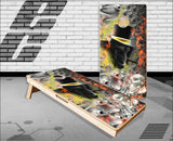 Smoking Skull Pile Skully Cornhole Boards