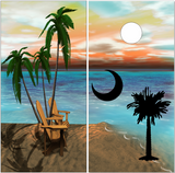 South Carolina Palmetto Tree Cornhole Wrap