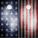 Stars and Bars American Flag Cornhole Wrap