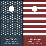 Stars and Bars Family Name Cornhole Wrap