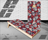 Sugar Skulls Red Cornhole Boards