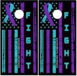 Suicide Mental Awareness UV Direct Print Cornhole Tops