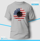 Sunflower American Flag Unisex T-Shirt