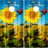 Sunflower Sunshine Wood UV Direct Print Cornhole Tops