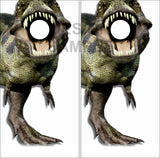 T Rex Dinosaur Cornhole Wrap