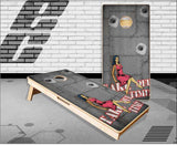 Take off Time Pin Up Girl Cornhole Boards