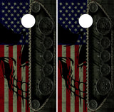 Tank Skull Cornhole Wrap