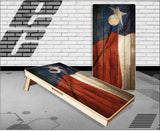 Texas Rustic Flag Cornhole Boards