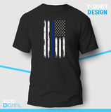 Thin Blue Line Flag Unisex T-Shirt
