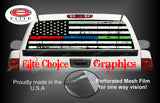 Thin Blue Red Green Line Rear Window Wrap