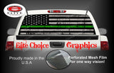 Thin Green Line Flag Rear Window Wrap
