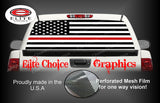Thin Red Line Flat Flag Rear Window Wrap