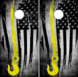 Tow Hook Flag Cornhole Wrap