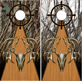Tribal Buck Skull Camo Hunter Cornhole Wrap