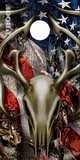 Tribal Buck Skull Flag Camo Cornhole Wrap