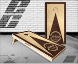 Two Tone Wood Family Name Cornhole Boards