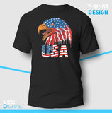 USA Eagle Head Flag Unisex T-Shirt