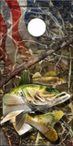 Walleye Fish Flag Camo Cornhole Wrap