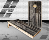 We The People 1776 Distressed Flag Wood Cornhole Boards