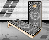 Wedding Floral Racing Cornhole Boards