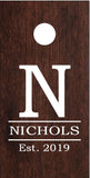 Wedding Letter Dark Wood UV Direct Print Cornhole Tops