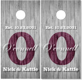 Wedding White Wash UV Direct Print Cornhole Tops