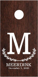 Wedding Wood Dark M UV Direct Print Cornhole Tops
